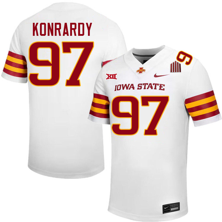 Kyle Konrardy Jersey,Iowa State Cyclones #97 Kyle Konrardy College Jersey Youth-White